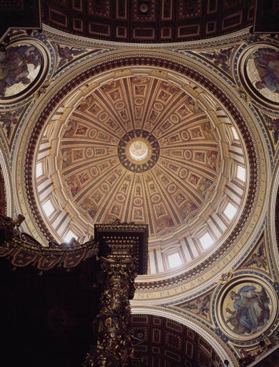 View of the Interior of the Dome, begun by Michelangelo and completed by Domenico Fontana by Michelangelo Buonarroti